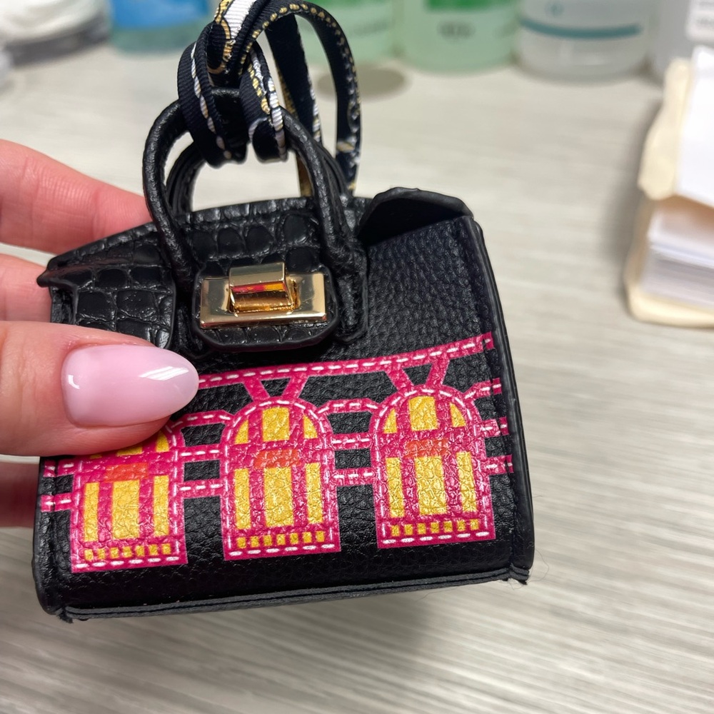 NEW BLACK BIRKIN TOTE CHARM FOR PURSE
